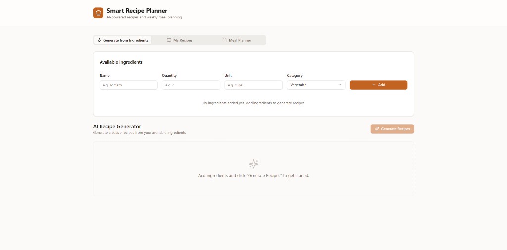 Smart Recipe Planner